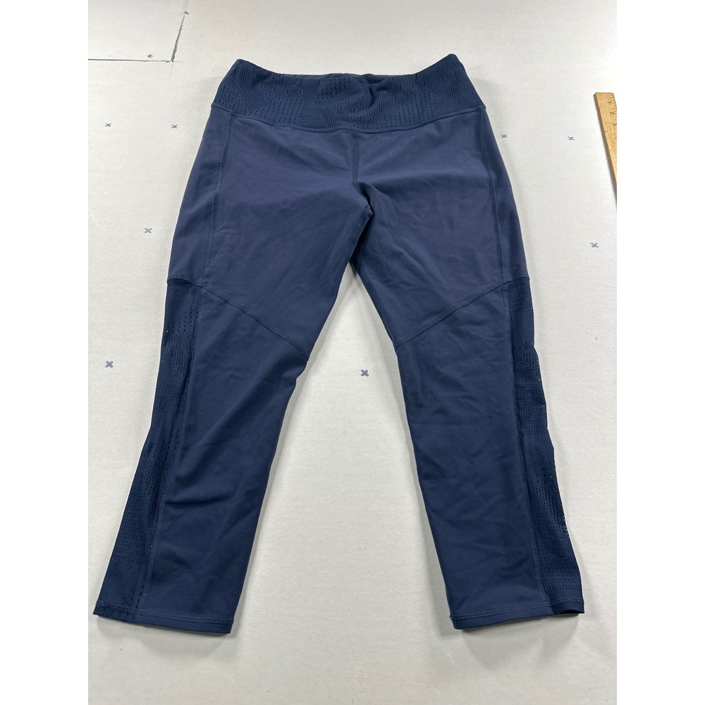 The North Face Womens FlashDry Navy Blue Perforated Crop Leggings Size L